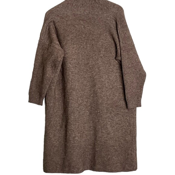 Aha Selected Duster Cardigan Sweater Open Long Womens One Size Brown Super Soft - Picture 2 of 9